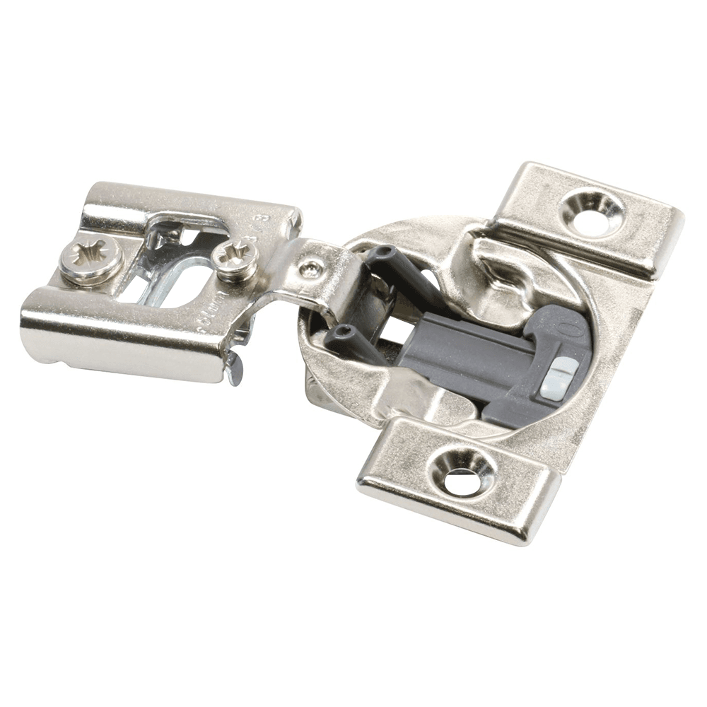 Compact 38N 105&#730; Opening Wrap-Around Face Frame Hinge, 45mm Boring Pattern with BLUMOTION Soft-Closing, 3/8" Overlay, Screw-On - Main Image