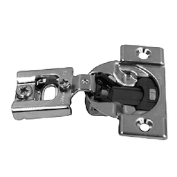 Compact 38N 105&#730; Opening Edge-Mount Face Frame Hinge, 45mm Boring Pattern with BLUMOTION Soft-Closing, 1/2" Overlay, Screw-On - Main Image