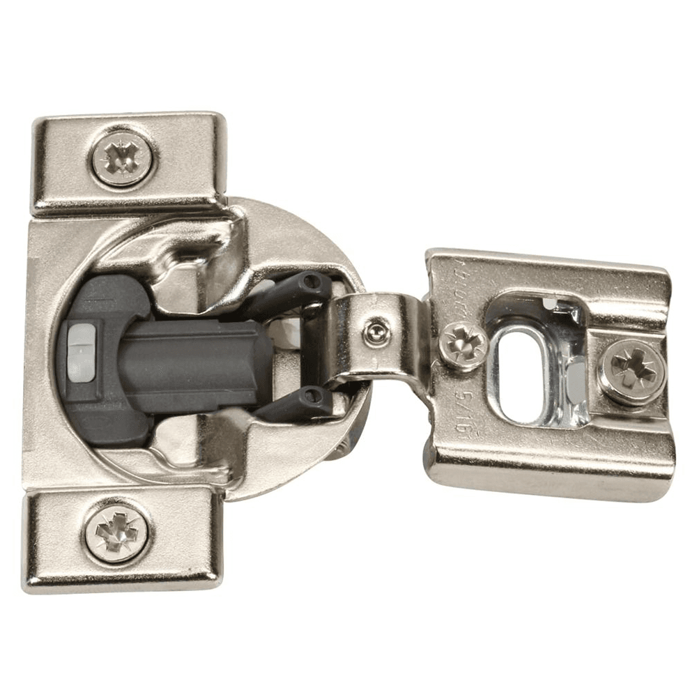 Compact 38N 105&#730; Opening Wrap-Around Face Frame Hinge, 45mm Boring Pattern with BLUMOTION Soft-Closing, 5/16" Overlay, Dowelled - Main Image