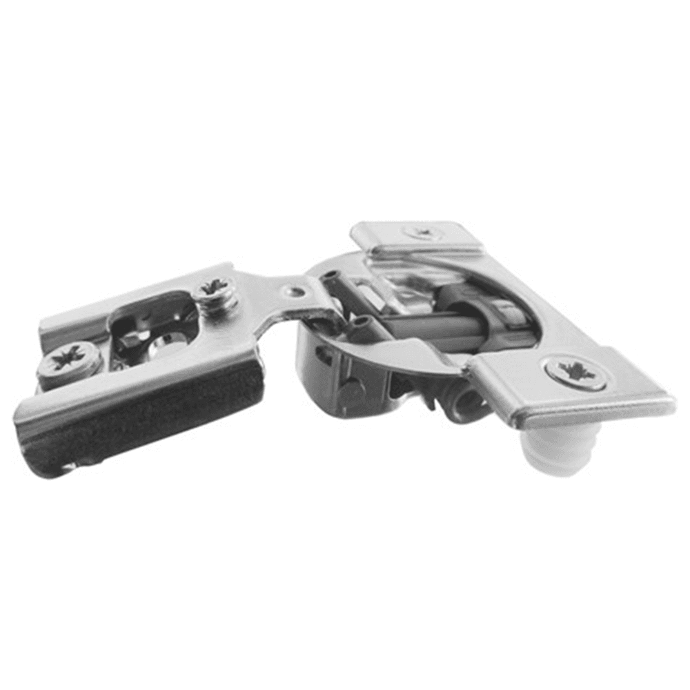 Compact 38N 105&#730; Opening Edge-Mount Face Frame Hinge, 45mm Boring Pattern with BLUMOTION Soft-Closing, 1/2" Overlay, Screw-On - Alt Image 1