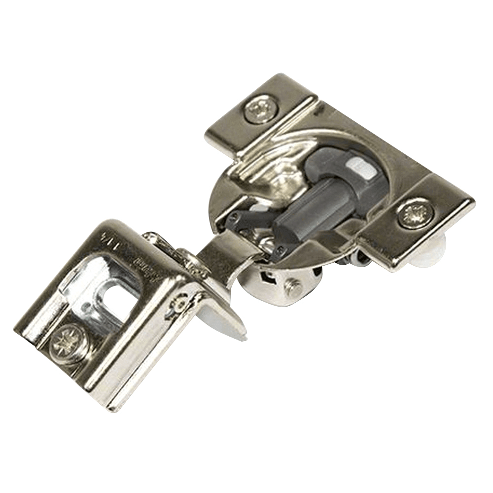 Compact 39C 110&#730; Opening Wrap-Around Face Frame Hinge, 45mm Boring Pattern with BLUMOTION Soft-Closing, 1-3/8" Overlay, Dowelled - Main Image