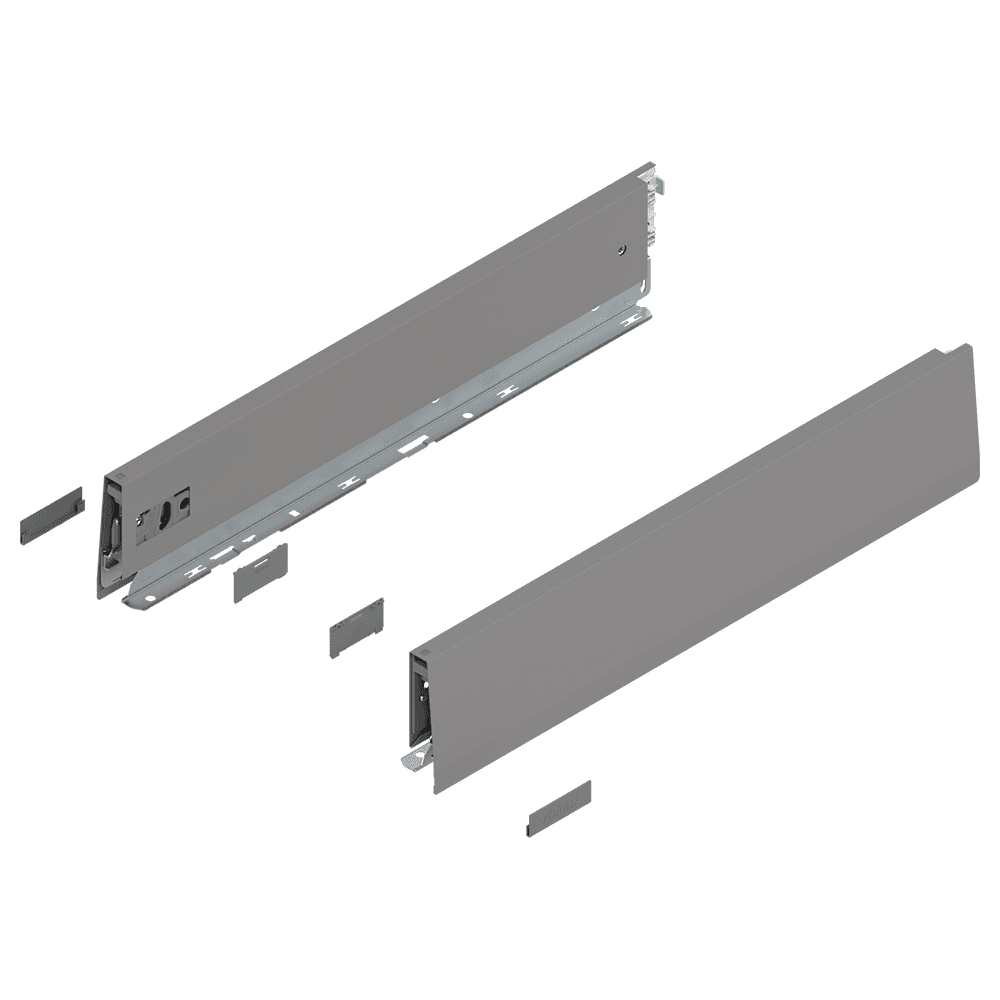Merivobox Drawer Profile M-Height 91mm, Indium Gray Matte, 450mm Main - Image
