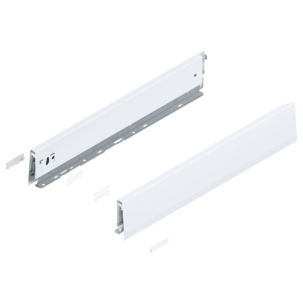 Merivobox Drawer Profile M-Height 91mm, Silk White Matte, 500mm Main - Image