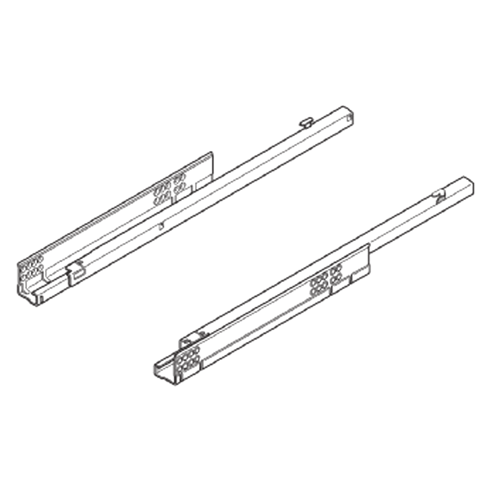 12" Tandem Edge B554H Undermount Drawer Slide for 5/8" Material, 100lb Capacity 7/8 Extension with BLUMOTION Soft-Closing - Alt Image 2