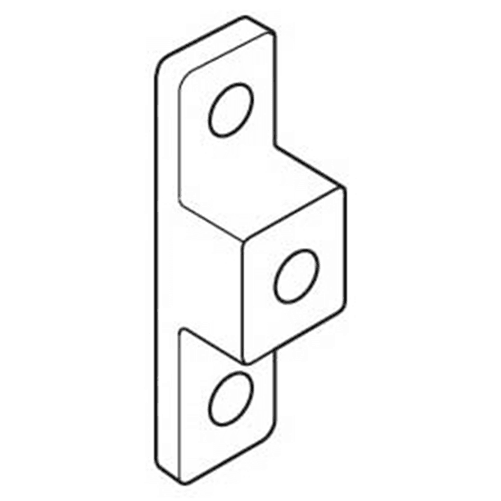 Peter Meier Spacer for Thick Drawer Slide, 3/4", Natural with 3 deep thread system screws.