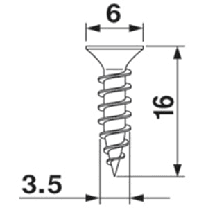 #6 x 5/8" Flat Head Wood Screw, Pozi Drive Deep Thread and Sharp Point, Nickel-plated, Box of Hundred by Blum - Alt Image 1