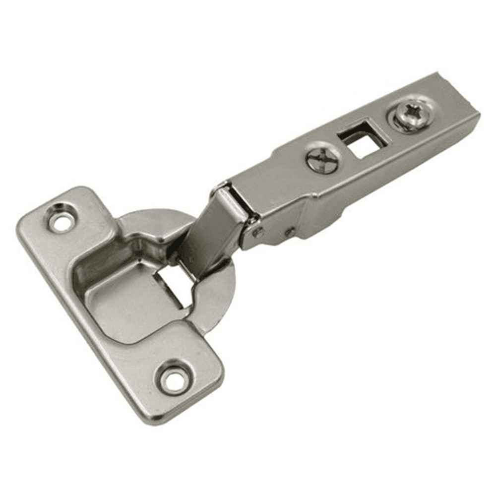 Clip 100° Opening Hinge, 45mm Bore Pattern, Free-Swinging, Full Overlay, Nickel-Plated, Screw-On - Main Image