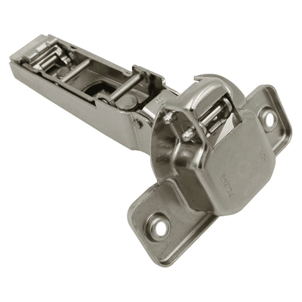 Clip 100° Opening Hinge, 45mm Bore Pattern, Free-Swinging, Full Overlay, Nickel-Plated, Screw-On - Alt Image 2
