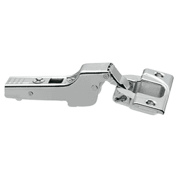 Clip Top 110° Opening Hinge, 45mm Bore Pattern, Free-Swinging, Half Overlay, Nickel-Plated, Screw-On - Main Image