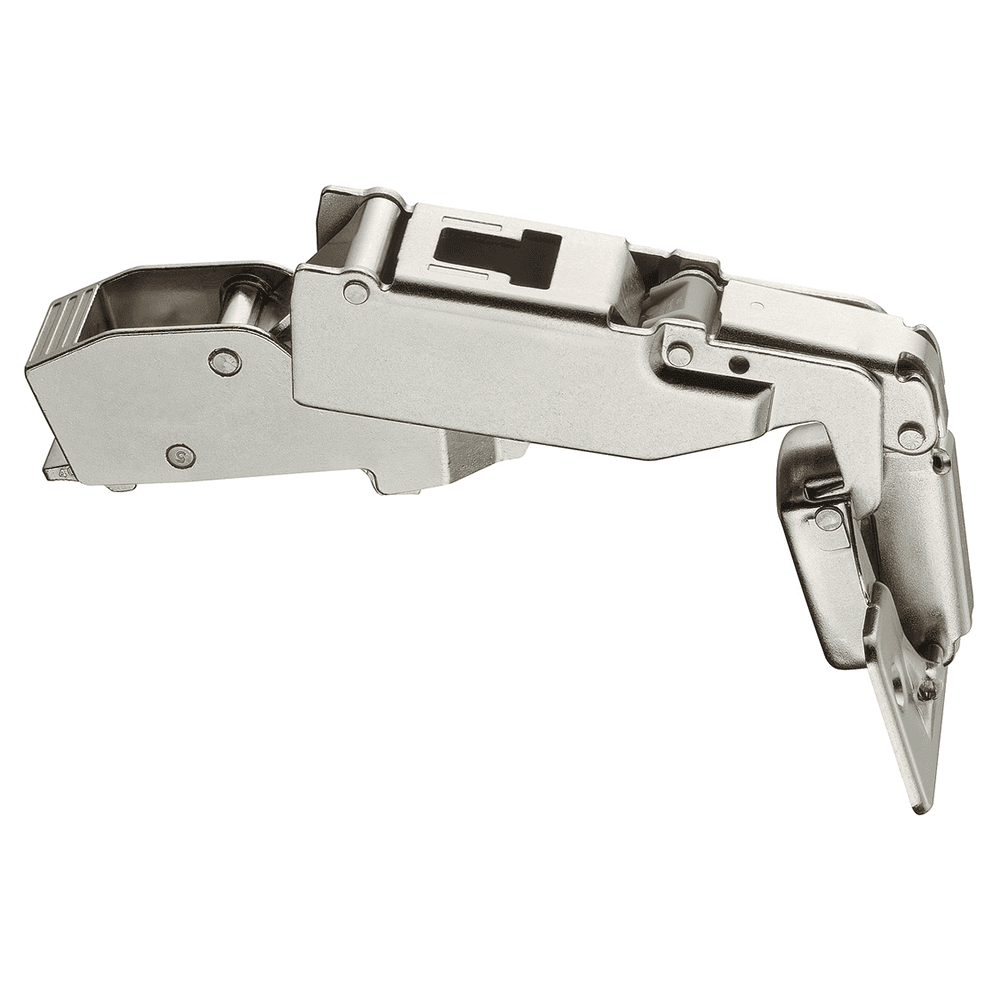 Clip Top 170° Opening Hinge, 45mm Bore Pattern, Free-Swinging, Half Overlay, Nickel-Plated, Screw-On - Main Image