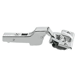 Clip Top 110° Opening Hinge with BLUMOTION Soft-Closing, 45mm Bore Pattern, Half Overlay, Nickel-Plated, Screw-On - Main Image