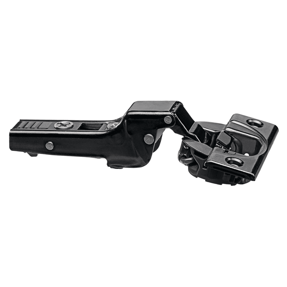 Clip Top 110° Opening Hinge with BLUMOTION Soft-Closing, 45mm Bore Pattern, Half Overlay, Onyx Black, Screw-On - Main Image