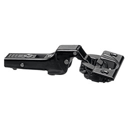 Clip Top 110° Opening Hinge with BLUMOTION Soft-Closing, 45mm Bore Pattern, Half Overlay, Onyx Black, Screw-On - Main Image