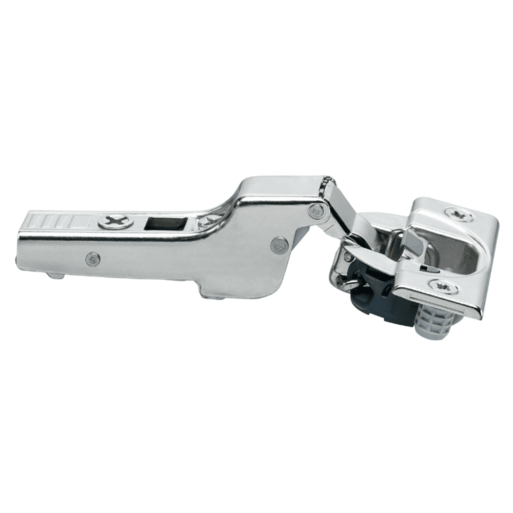 Clip Top 110° Opening Hinge with BLUMOTION Soft-Closing, 45mm Bore Pattern, Half Overlay, Nickel-Plated, Dowelled - Main Image