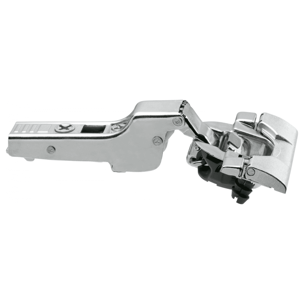 Clip Top 110° Opening Hinge with BLUMOTION Soft-Closing, 45mm Bore Pattern, Half Overlay, Nickel-Plated, Inserta - Main Image