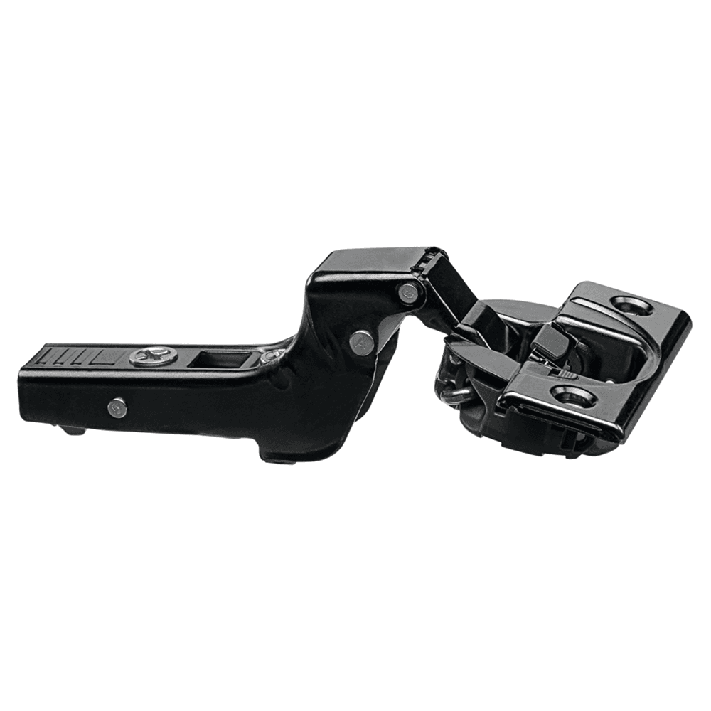 Clip Top 110° Opening Hinge with BLUMOTION Soft-Closing, 45mm Bore Pattern, Inset, Onyx Black, Screw-On - Main Image