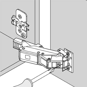 Clip Top 110° Opening Hinge with BLUMOTION Self-Closing, 32mm Boring Pattern, Full Overlay, Nickel-Plated, Expando - Alt Image 2