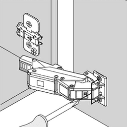 Clip Top 110° Opening Hinge with BLUMOTION Self-Closing, 32mm Boring Pattern, Full Overlay, Nickel-Plated, Expando - Alt Image 2