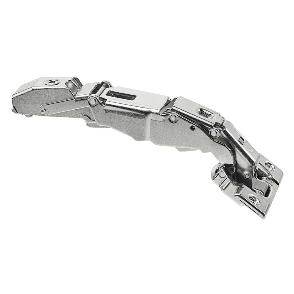 Clip Top 125° Opening Zero Protrusion Thick Door Hinge with BLUMOTION Soft-Closing, Full Overlay, Nickel-Plated, Dowelled - Alt Image 1