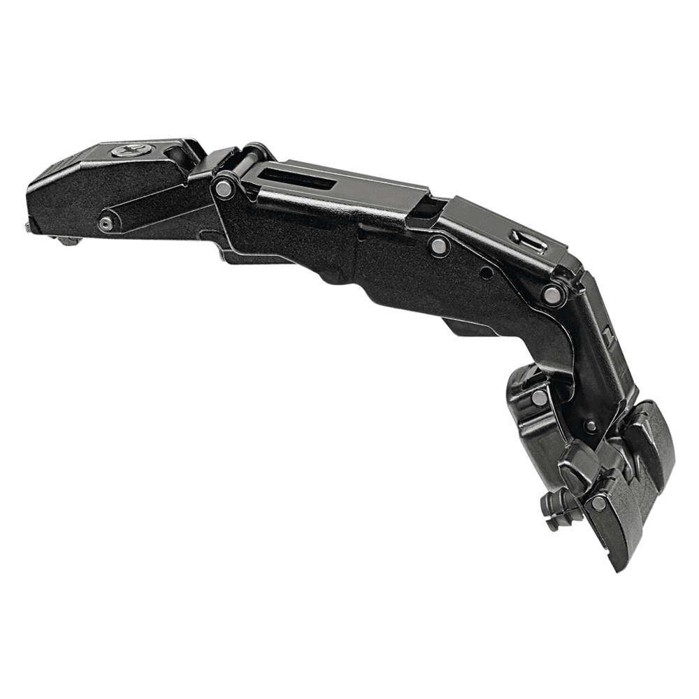 Clip Top 155° Opening Wide-Angled Hinge with BLUMOTION Soft-Closing, 45mm Bore Pattern, Full Overlay, Onyx Black, Inserta - Main Image