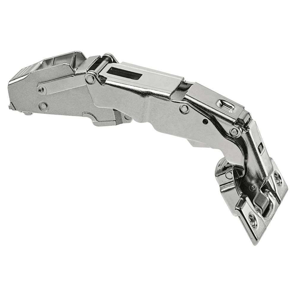 Clip Top 155° Opening Zero Protrusion Hinge with BLUMOTION Soft-Closing, 45mm Bore Pattern, Half Overlay, Nickel-Plated, Inserta - Alt Image 1