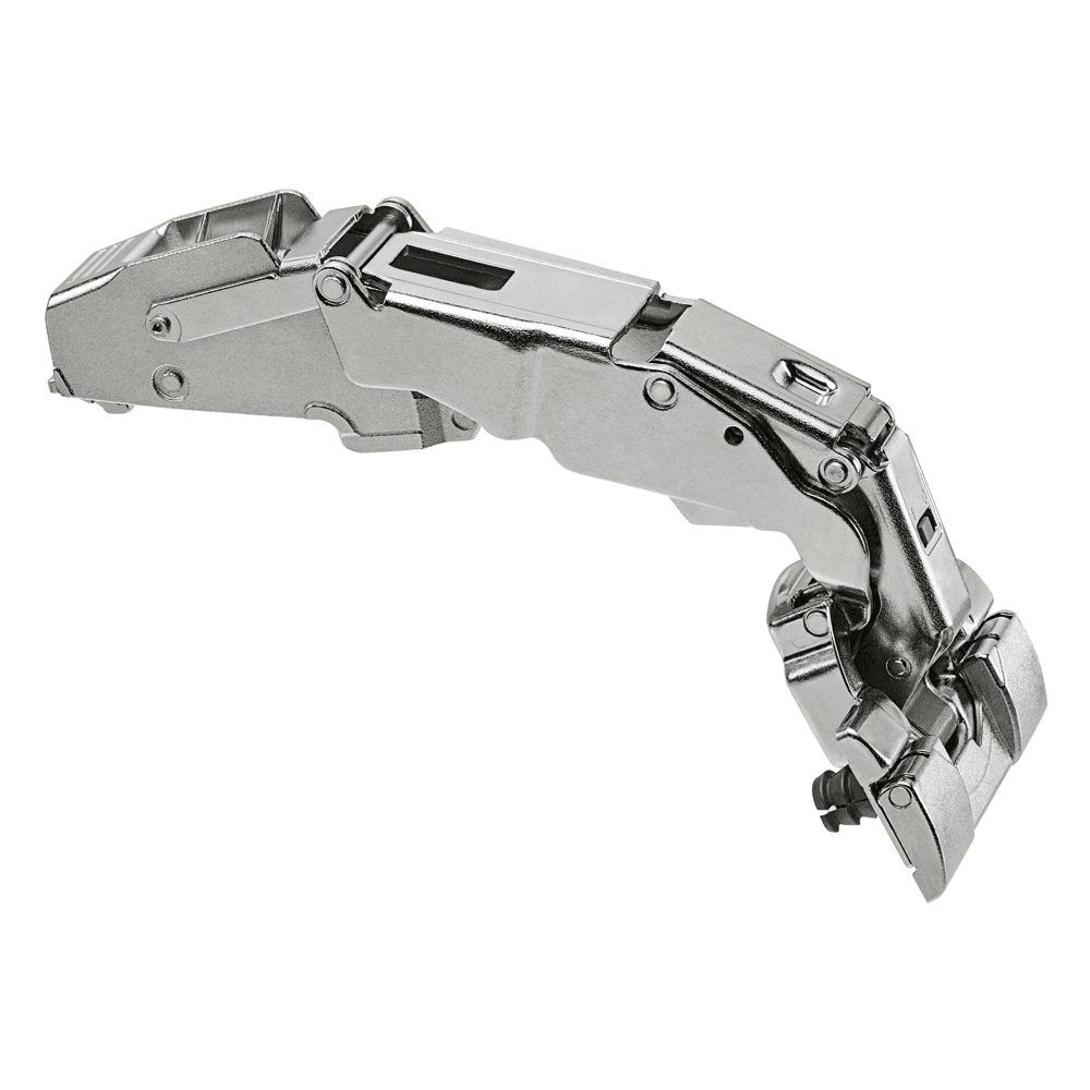 Clip Top 155° Opening Zero Protrusion Hinge with BLUMOTION Soft-Closing, 45mm Bore Pattern, Half Overlay, Nickel-Plated, Inserta - Main Image