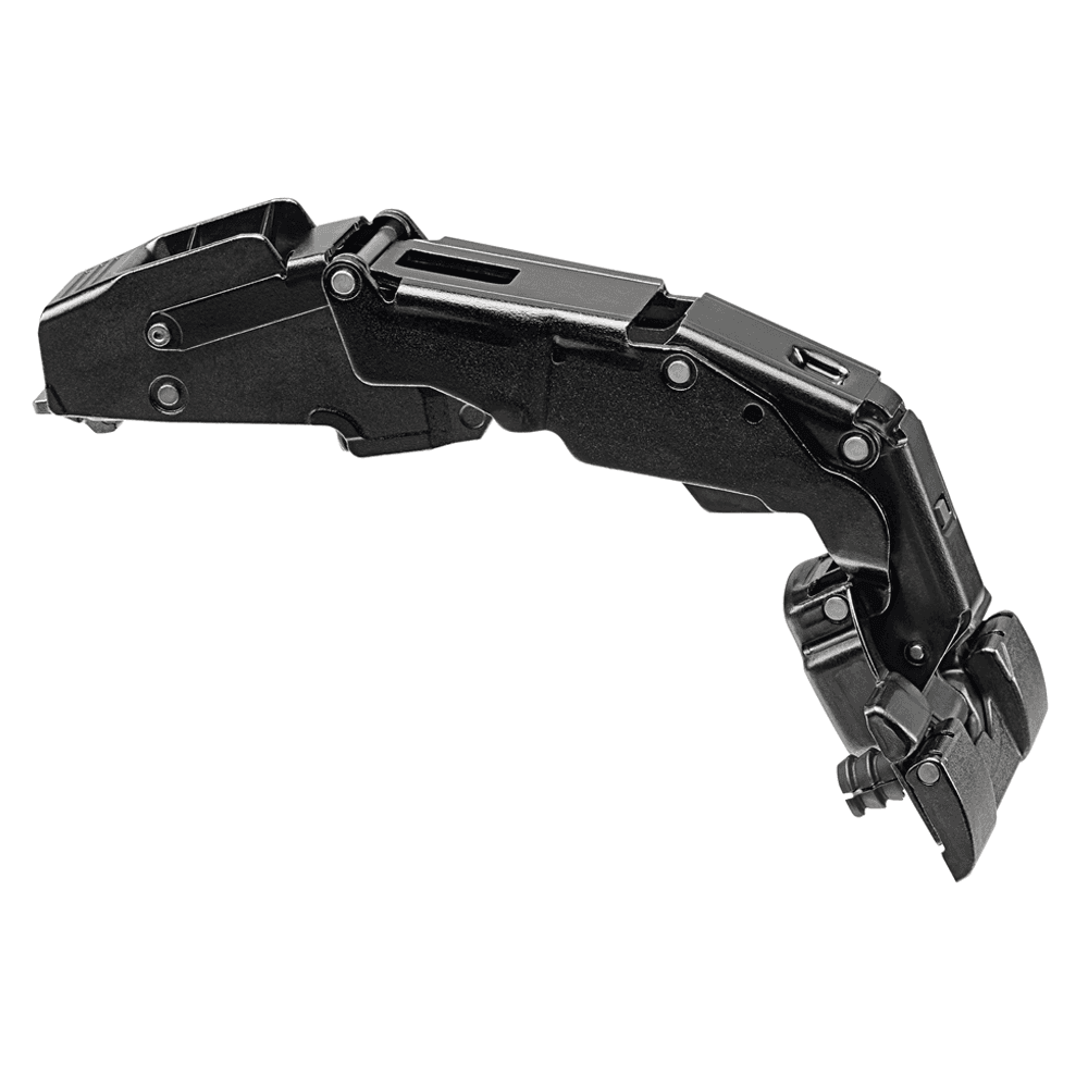 Clip Top 155° Opening Zero Protrusion Hinge with BLUMOTION Soft-Closing, 45mm Bore Pattern, Half Overlay, Onyx Black, Inserta - Main Image