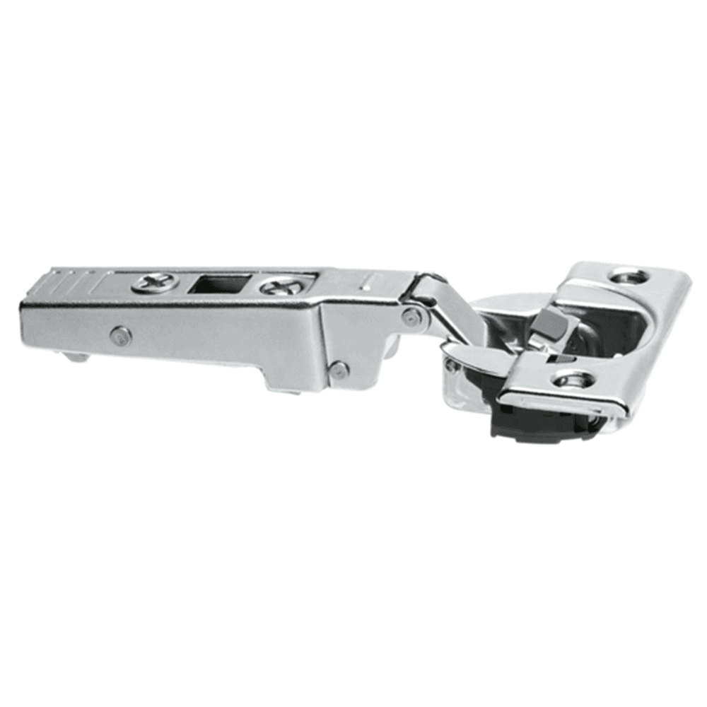 Clip Top 95° Opening Thick Door Hinge, 45mm Bore Pattern, Soft-Closing, Full Overlay, Nickel-Plated, Screw-On - Main Image