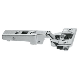 Clip Top 95° Opening Thick Door Hinge, 45mm Bore Pattern, Soft-Closing, Full Overlay, Nickel-Plated, Dowelled - Main Image