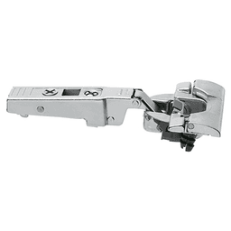 Clip Top 95° Opening Thick Door Hinge, 45mm Bore Pattern, Soft-Closing, Full Overlay, Nickel-Plated, Inserta - Main Image