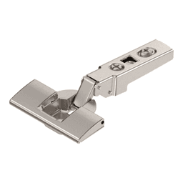 Clip 100° Opening Hinge, 45mm Bore Pattern, Self-Closing, Full Overlay, Nickel-Plated, Inserta - Main Image