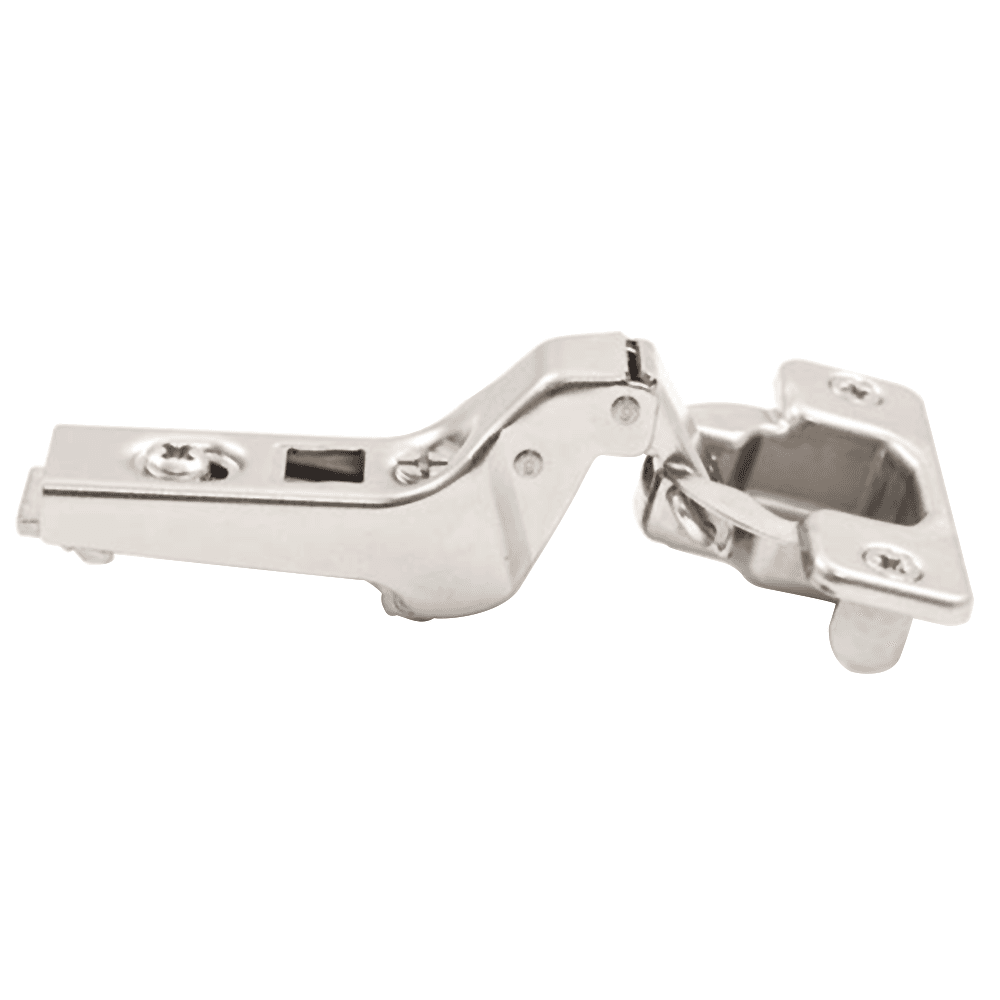 Clip 100° Opening Hinge, 45mm Bore Pattern, Self-Closing, Inset, Nickel-Plated, Dowelled - Main Image