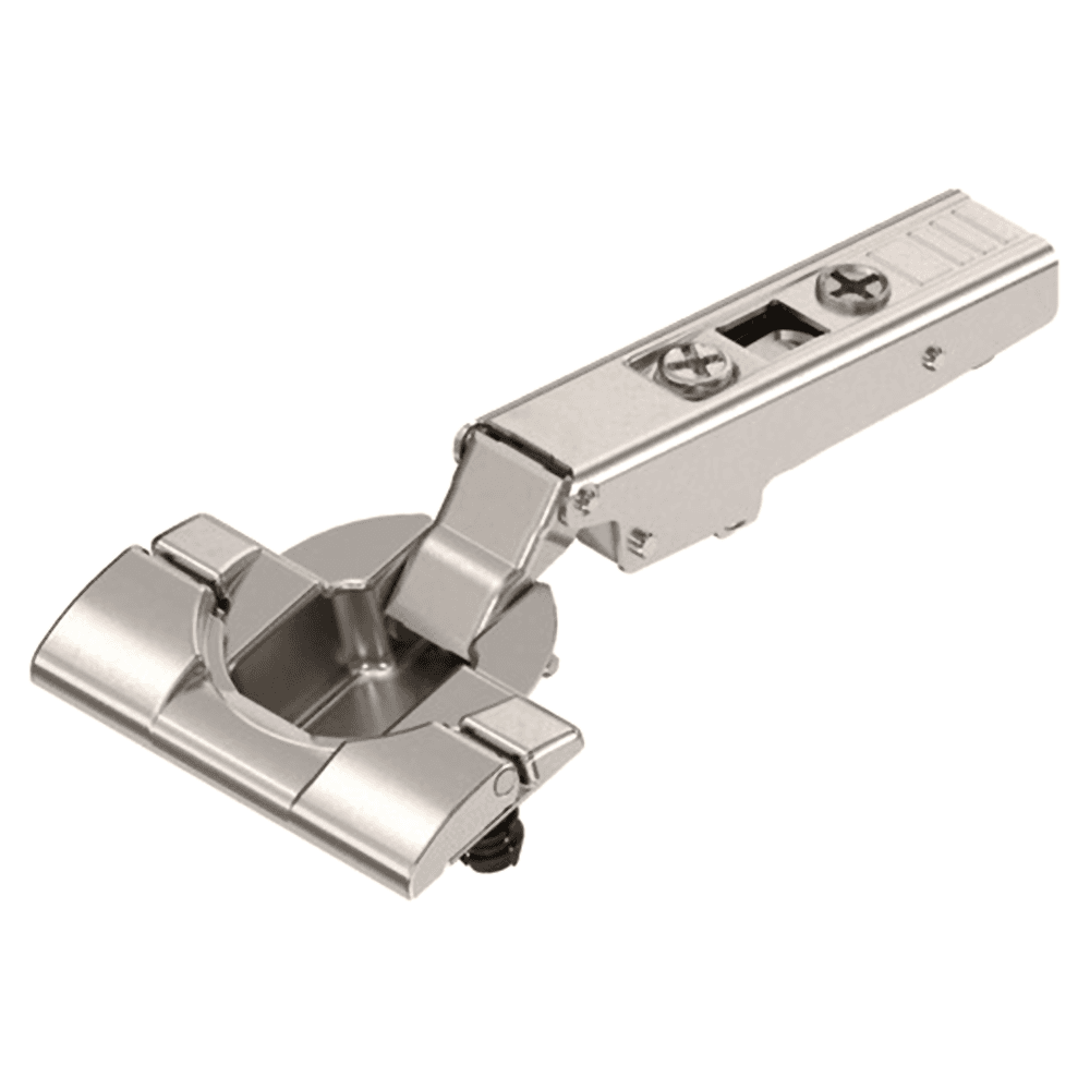 Clip Top 110° Opening Hinge, 45mm Bore Pattern, Self-Closing, Full Overlay, Nickel-Plated, Inserta - Main Image