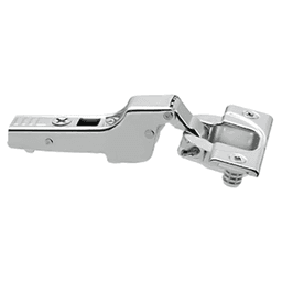 Clip Top 110° Opening Hinge, 45mm Bore Pattern, Self-Closing, Half Overlay, Nickel-Plated, Dowelled - Main Image