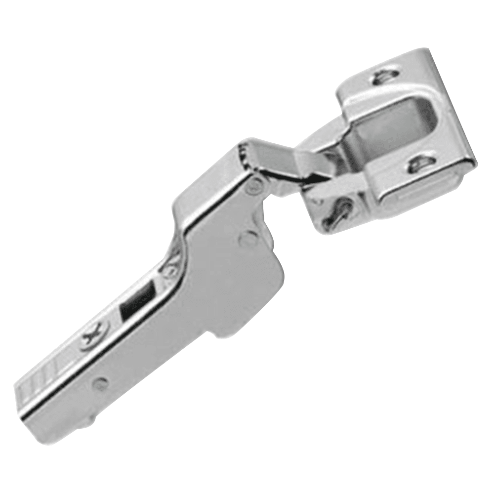 Clip Top 110° Opening Hinge, 45mm Bore Pattern, Self-Closing, Half Overlay, Nickel-Plated, Inserta - Main Image