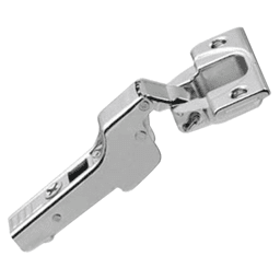 Clip Top 110° Opening Hinge, 45mm Bore Pattern, Self-Closing, Half Overlay, Nickel-Plated, Inserta - Main Image