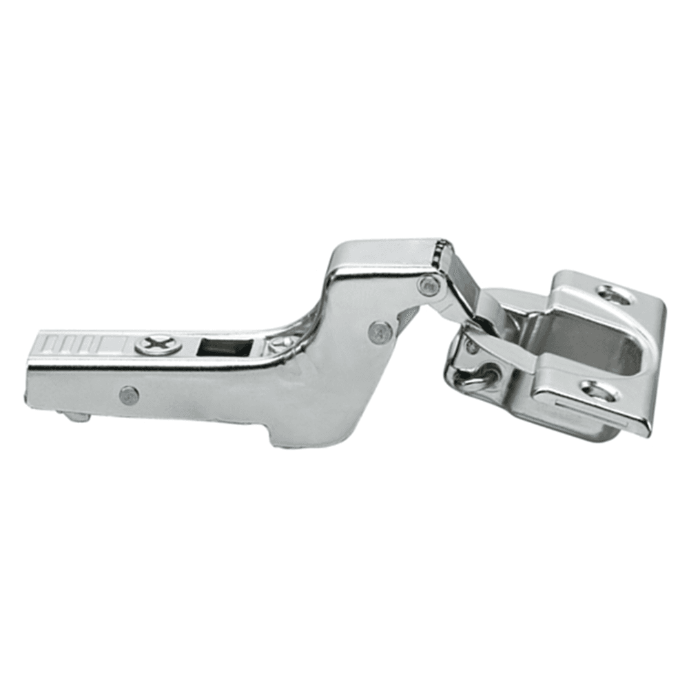 Clip Top 110° Opening Hinge, 45mm Bore Pattern, Self-Closing, Inset, Nickel-Plated, Dowelled - Alt Image 1