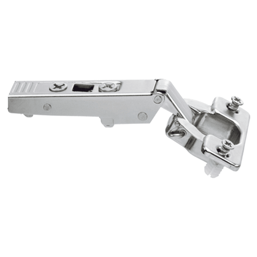 Clip Top 120° Opening Hinge, 45mm Bore Pattern, Self-Closing, Full Overlay, Nickel-Plated, Expando - Main Image