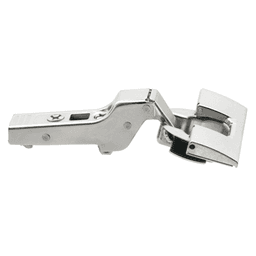 Clip Top 120° Opening Hinge, 45mm Bore Pattern, Self-Closing, Half Overlay, Nickel-Plated, Inserta - Main Image