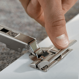 Clip Top 170° Opening Hinge, 45mm Bore Pattern, Self-Closing, Full Overlay, Nickel-Plated, Inserta - Alt Image 1
