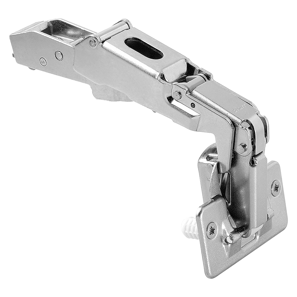 Clip Top 170° Opening Hinge, 45mm Bore Pattern, Self-Closing, Full Overlay, Nickel-Plated, Dowelled - Main Image