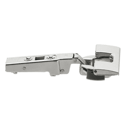 Clip Top 95° Opening Thick Door Hinge, 45mm Bore Pattern, Self-Closing, Full Overlay, Nickel-Plated, Inserta - Main Image