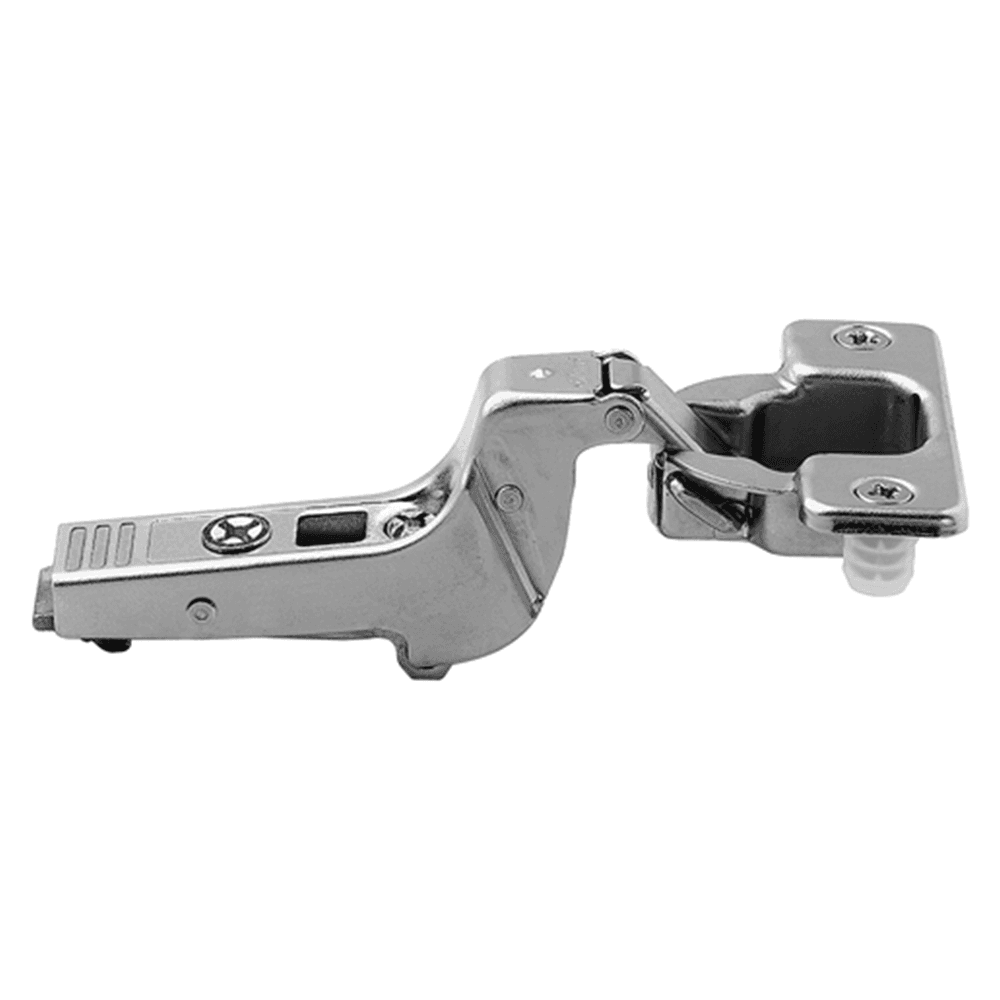 Clip Top 95° Opening Thick Door Hinge, 45mm Bore Pattern, Self-Closing, Inset, Nickel-Plated, Dowelled - Main Image