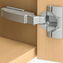 Clip Top 110&#730;+ Opening Hinge, 45mm Bore Pattern, Free-Swinging, Full Overlay, Nickel-Plated, Dowelled - Alt Image 1
