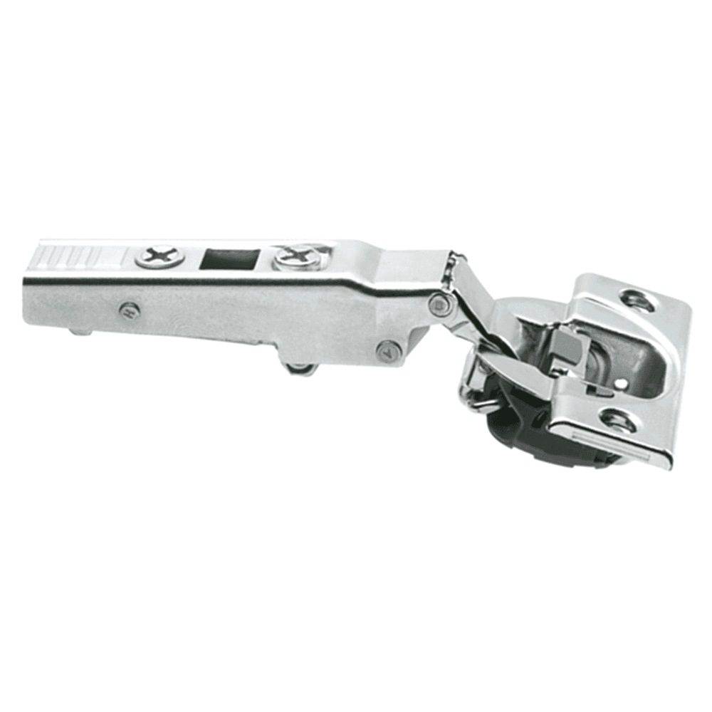 Clip Top 110&#730;+ Opening Hinge with BLUMOTION Soft-Closing, 45mm Bore Pattern, Full Overlay, Nickel-Plated, Screw-On - Main Image