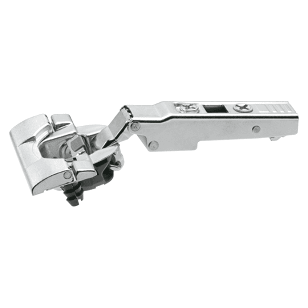 Clip Top 110&#730;+ Opening Hinge with BLUMOTION Soft-Closing, 45mm Bore Pattern, Full Overlay, Nickel-Plated, Inserta - Main Image