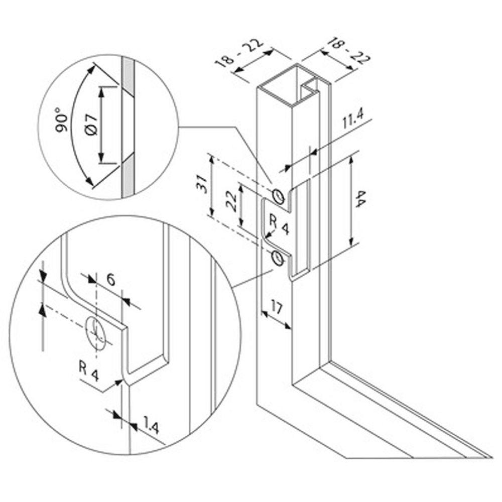 Clip Top 120&#730; Opening Narrow Aluminum Door Hinge, 45mm Bore Pattern, Self-Closing, Full Overlay, Nickel-Plated, Screw-On - Alt Image 1