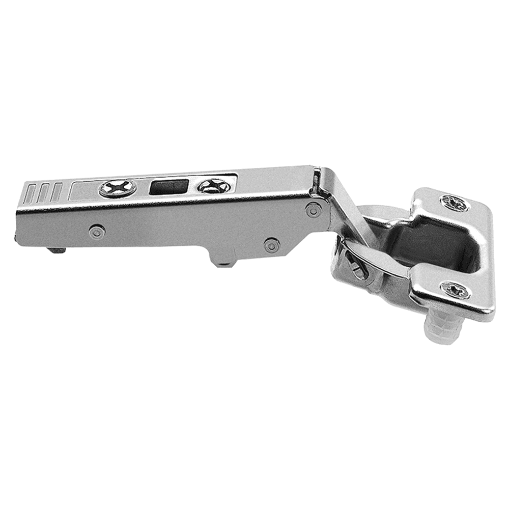 Clip Top 107&#730; Opening Hinge, 45mm Bore Pattern, Self-Closing, Full Overlay, Nickel-Plated, Inserta - Main Image