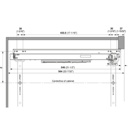 Blum Waste/Recycle Drawer Set for 15" minimum opening width