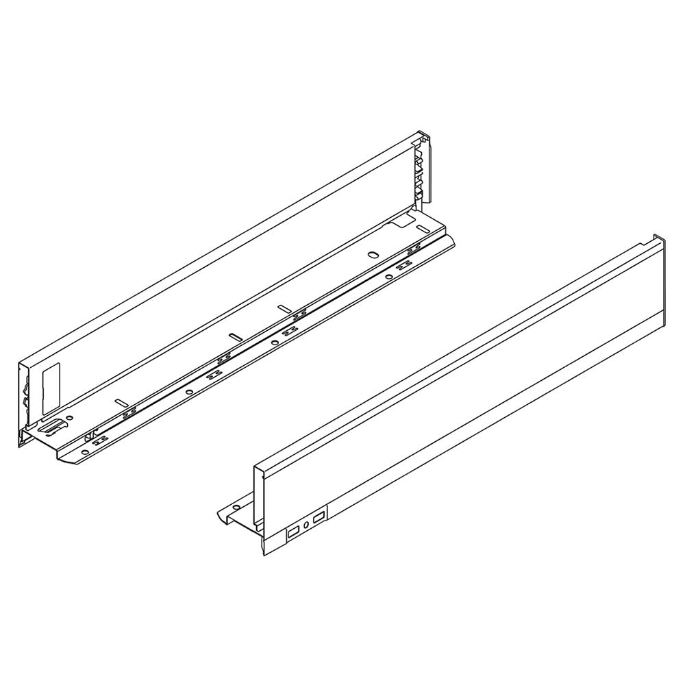 Legrabox Drawer Member M-Height 3-9/16", Orion Gray, 14 - Alt Image 1